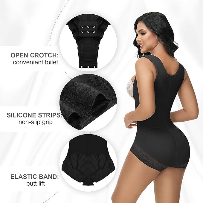 Open crotch, silicone strips, and elastic band features